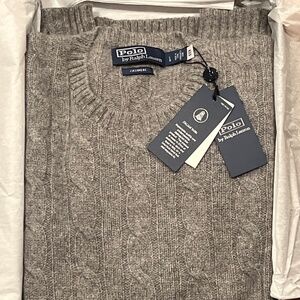 NEW Ralph Lauren Cable-Knit Cashmere Sweater